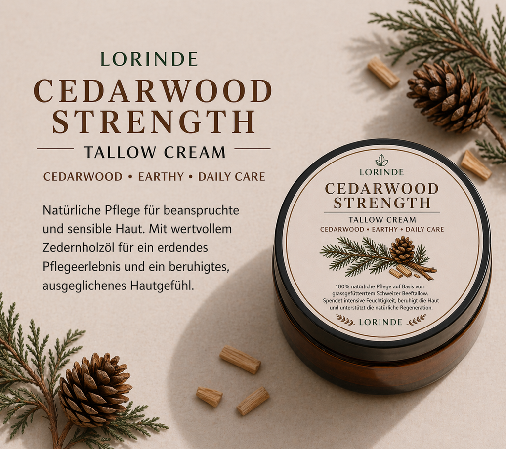 LORINDE Amber Woods – Cedarwood Tallow Cream