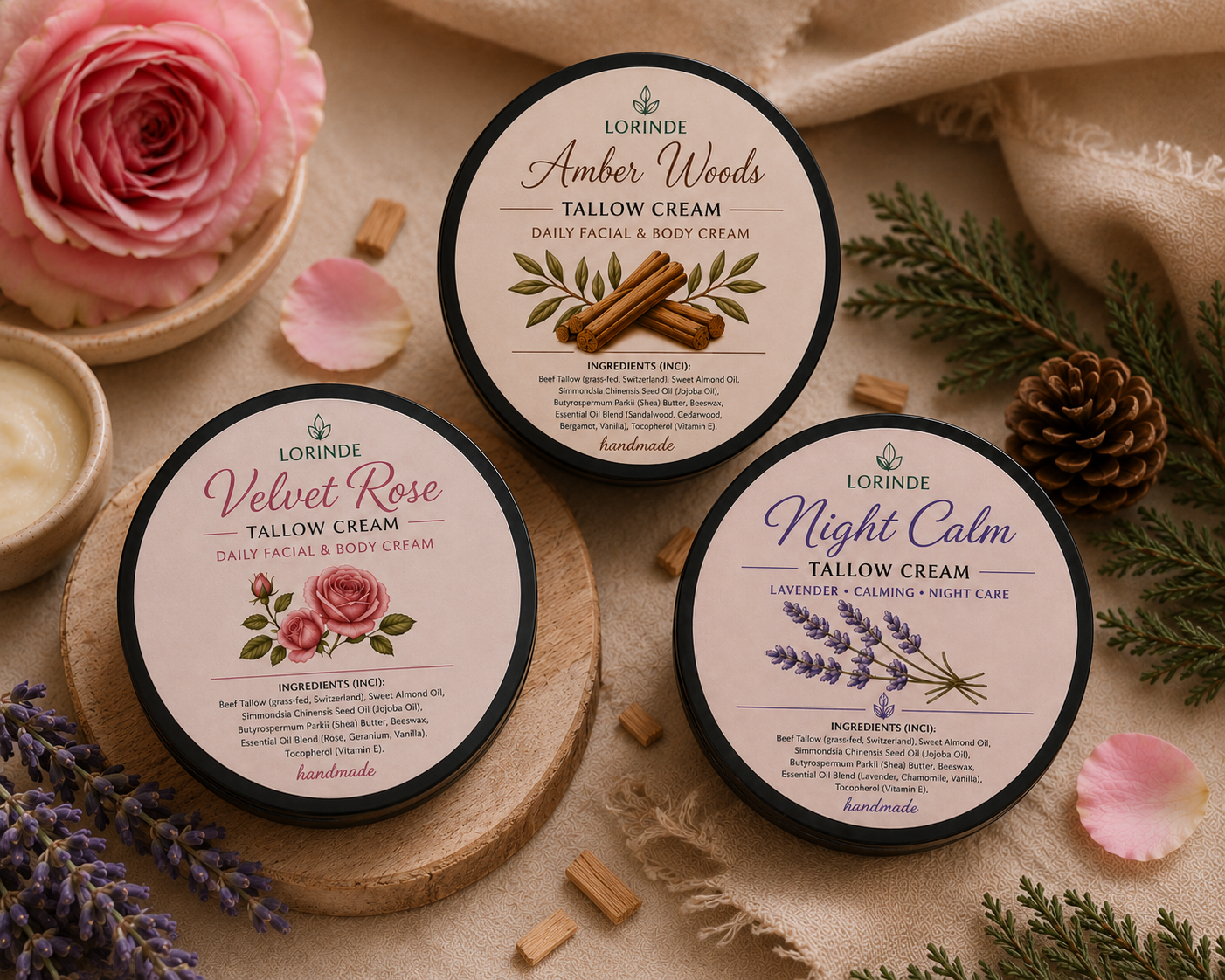 Signature Trio - Rose, Lavendel, Cedarwood